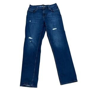 Banana Republic Athletic Fit Dark Wash Distressed Jeans Men's Size 34x34